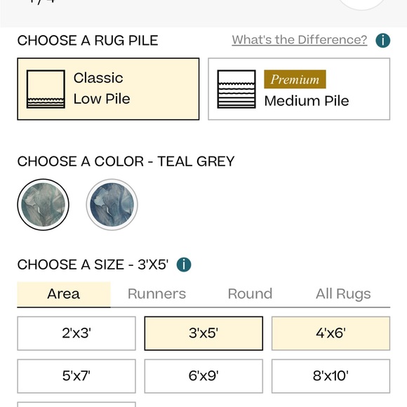 2 Qty 3x5 Ruggable Washable rugs - Picture 4 of 5